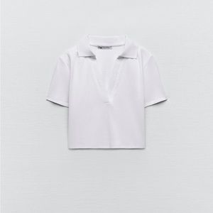 Zara white polo shirt